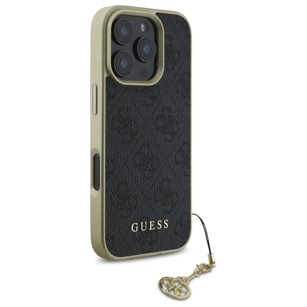 Guess GUHCP16LGF4GGR iPhone 16 Pro 6.3"  czarny/black hardcase 4G Charms Collection