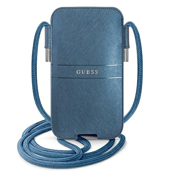 Guess Torebka GUPHMPSASBBL 6,1"niebieski/blue Saffiano Strap