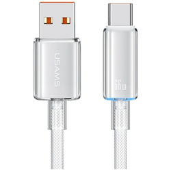 Kabel USAMS Cloud Series US-SJ658 6A     USB-A do USB-C 1,2m biały