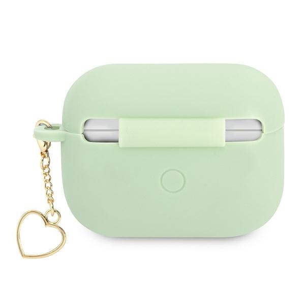 GUESS GUAPLSCHSN AIRPODS PRO COVER ZIELONY/GREEN SILICONE CHARM HEART COLLECTION