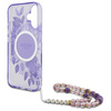 Guess GUHMP16SHFWBRCESU iPhone 166.1" fioletowy/purple hardcase IML Flowers With Pearl Strap MagSafe