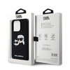 KARL LAGERFELD KLHMP15LSKCHPPLK IPHONE 15 PRO 6.1" CZARNY/BLACK HARDCASE SILICONE KARL & CHOUPETTE MAGSAFE