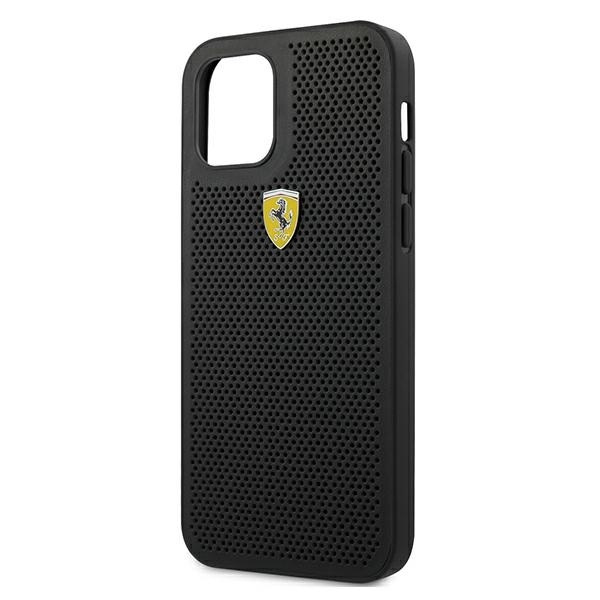 Etui Ferrari On Track Perforated na iPhone 12 Pro Max - czarne