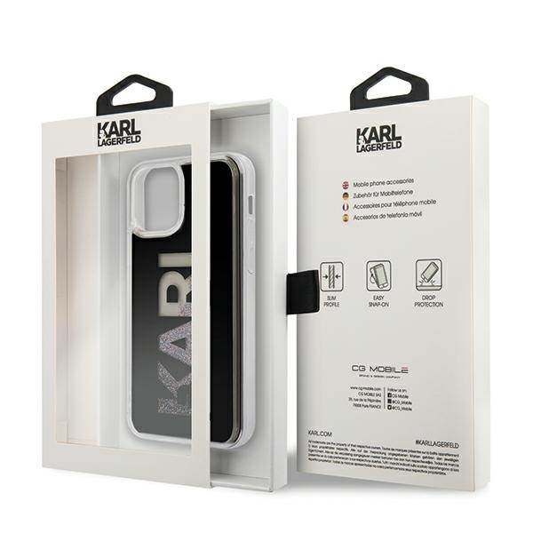 KARL LAGERFELD KLHCP12SKLMLBK IPHONE 12 MINI 5.4 "BLACK/BLACK HARDCASE KARL LOGO GLITTER