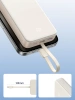 Powerbank Ugreen PB505 20000mAh 22.5W USB-C USB-A wbudowany kabel USB-C - biały