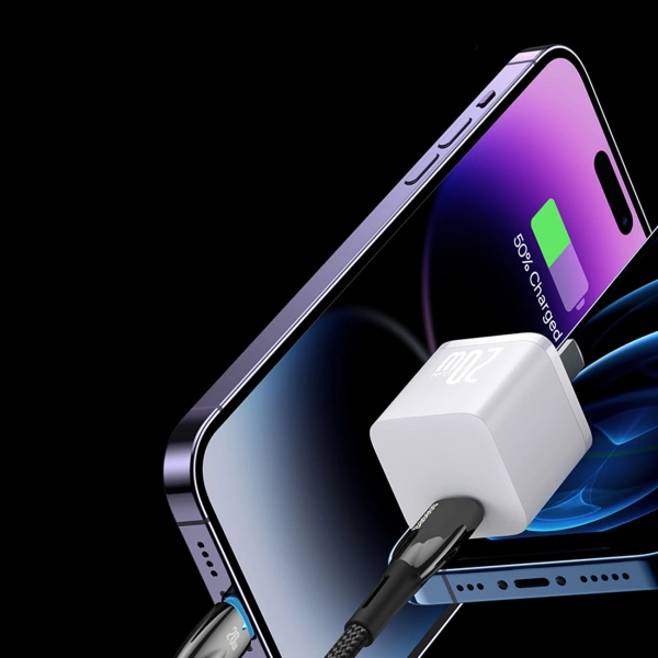 Baseus CADH000002 Lightning - USB-C PD cable 20W 480Mb/s 1m - white