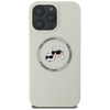 Etui Karl Lagerfeld Silicone Double       Heads And Circle MagSafe do iPhone 16 Pro beżowy