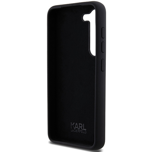 Karl Lagerfeld Silicone Ikonik Metal Pin case for Samsung Galaxy S23 - black