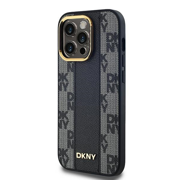 DKNY DKHMP13XPCPVSLK iPhone 13 Pro Max6.7" czarny/black hardcase Leather Checkered Mono Pattern MagSafe