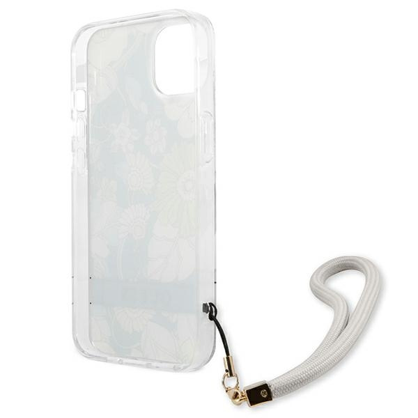 Guess GUHCP13SHFLSN iPhone 13 mini 5,4"zielony/green hardcase Flower Strap