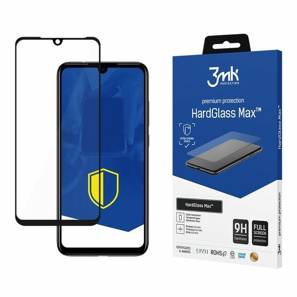 3MK HARD GLASS MAX BLACK XIAOMI REDMI NOTE 7 PRO