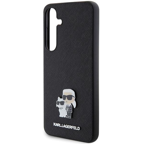 Karl Lagerfeld KLHCS24MPSAKCMPK S24+ S926 hardcase black/black Saffiano Karl &amp; Choupette Metal Pin