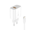 FONENG wall charger EU46 18W 1xUSB QC3.0 + cable Lightning White