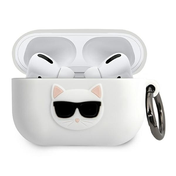 KARL LAGERFELD KLACAPSILCHWH AIRPODS PRO COVER BIAŁY/WHITE SILICONE CHOUPETTE