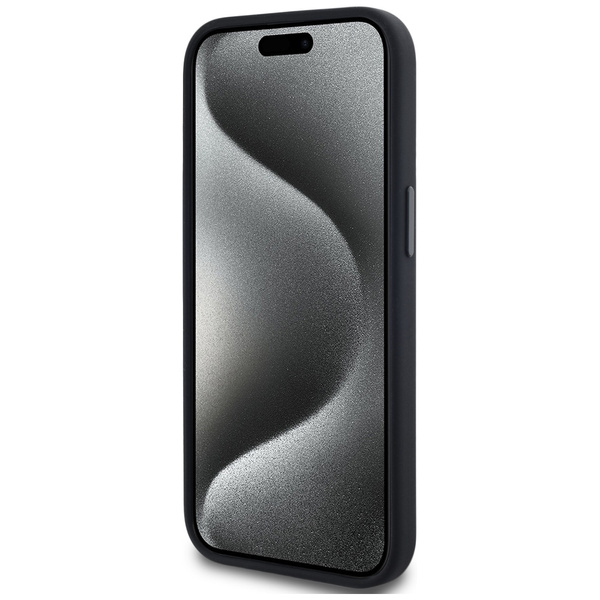 Etui Karl Lagerfeld Silicone Shadow       Metal Initial MagSafe do iPhone 15 czarny