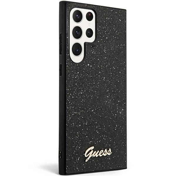 GUESS GUHCS24LHGGSHK S24 ULTRA S928 CZARNY/BLACK HARDCASE GLITTER SCRIPT