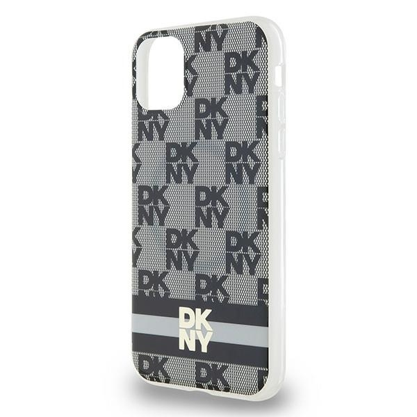 DKNY DKHMN61HCPTSK iPhone 11 / Xr6.1" czarny/black hardcase IML Checkered Mono Pattern & Printed Stripes MagSafe
