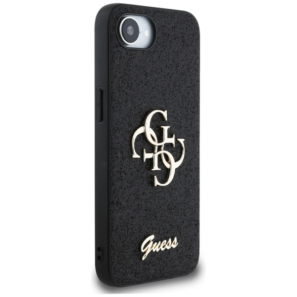 Etui Guess Fixed Glitter Big 4G do       iPhone 16e czarny