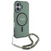 Guess GUHMP16MHGCRELSA iPhone 16 Plus6.7" zielony/green hardcase IML Glitter With Pearl Strap MagSafe