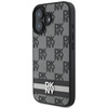 DKNY DKHCP16SPCPTSSK iPhone 16 6.1"6.1" czarny/black hardcase Checkered Pattern & Printed Stripes