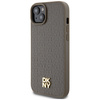 DKNY DKHMP15MPSHRPSW iPhone 15 Plus /14 Plus 6.7" brązowy/brown hardcase Leather Pattern Metal Logo MagSafe