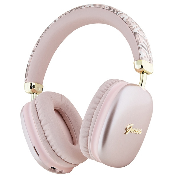 Guess słuchawki nauszne BluetoothGUBHK1GCTCSP różowy/pink Gcube Metallic Script Logo