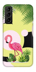 CaseGadget ETUI NADRUK FLAMING I KWIATY SAMSUNG GALAXY S21 PLUS