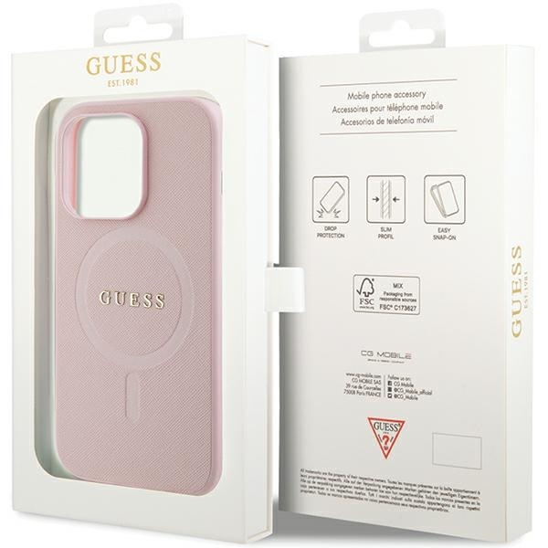 GUESS GUHMP13LPSAHMCP IPHONE 13 PRO / 13 6.1 "PINK / PINK HARDCASE SAFFIANO MAGSAFE