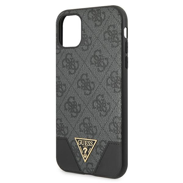 Guess GUHCN61PU4GHBK iPhone 11 6,1" / Xrszary/grey hardcase 4G Triangle Collection