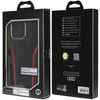Audi Genuine Leather MagSafe iPhone 14 Pro Max 6.7" czarno-czerwony/black-red hardcase AU-TPUPCMIP14PM-R8/D3-RD