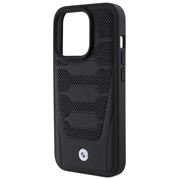 Etui BMW Leather Seats Pattern na iPhone 15 Pro Max - czarne