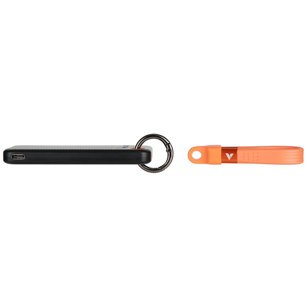 Dysk Zewnętrzny Verbatim Pocket SSD 2TB  - brelok do kluczy z kablem USB-C 3.2 gen.2 czarno-pomarańczowy/black-orange 32197