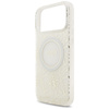 Etui Guess IML Flowers Electro Pearl     Strap MagSafe do iPhone 17 Pro Max biały