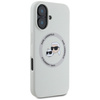 Etui Karl Lagerfeld Silicone Double       Heads And Circle MagSafe do iPhone 16 beżowy