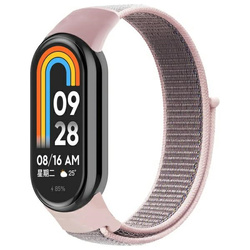 Beline pasek Mi Band 9/8 NylonLoop       różowy/pink