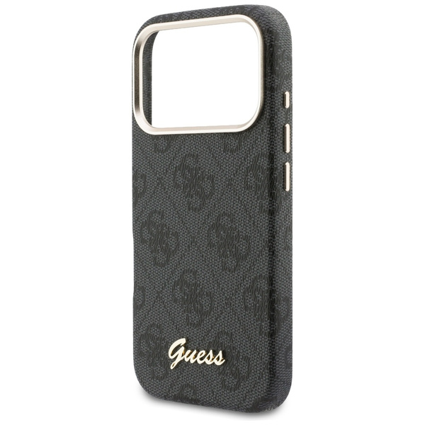 Etui Guess 4G Script MagSafe do iPhone   17 Pro Max czarny