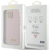 Guess GUHCP15SSMBSLP iPhone 15 / 14 / 13 6.1" różowy/pink hardcase Silicone Script Metal Logo & Frame