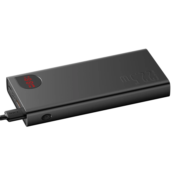 Baseus Adaman powerbank z szybkim ładowaniem 20000mAh 22.5W + kabel USB-A - USB-C 3A 0.3m czarny