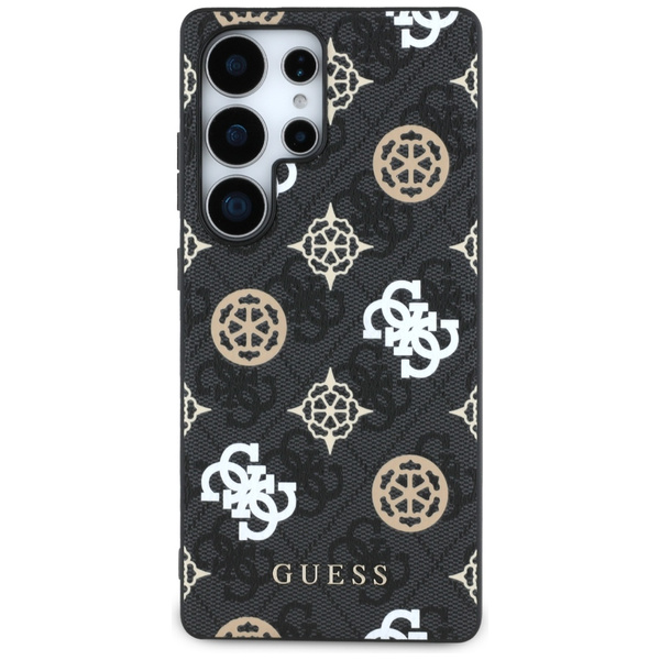 Etui Guess 4G Printed Colored Peony      Pattern MagSafe do Samsung Galaxy S25 Ultra czarny