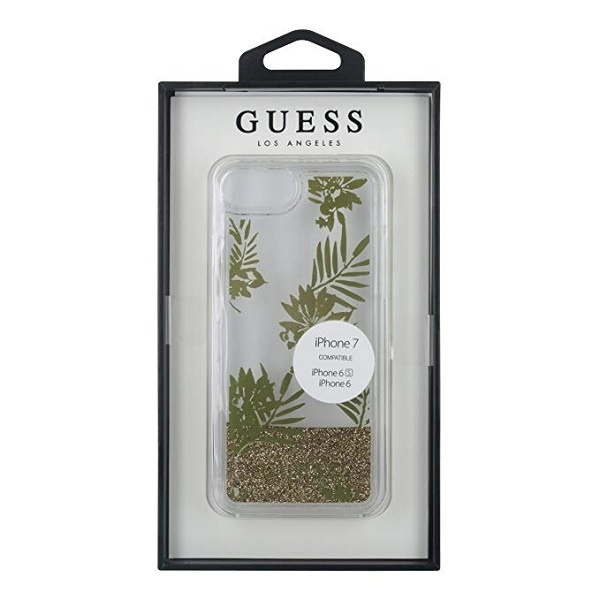 Guess GUHCP7GLUPRG iPhone 6/7/8/SE 2020 / SE 2022 różowo-złoty/rose gold hard case Palm Springs Glitter Liquid