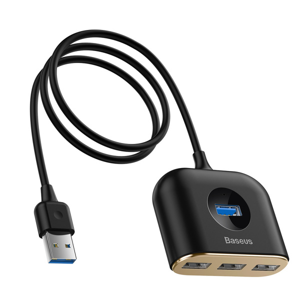 Baseus adapter HUB Square USB 3.0 do 4x USB czarny