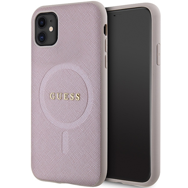 GUESS GUHMN61PSAHMCP IPHONE 11 / XR 6.1 "PINK / PINK HARDCASE SAFFIANO MAGSAFE