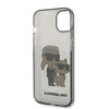 Karl Lagerfeld Glitter Karl&amp;Choupette case for iPhone 14 Plus - black