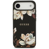 Etui Guess Grained Flowers Classic Logo  MagSafe do iPhone Air czarny