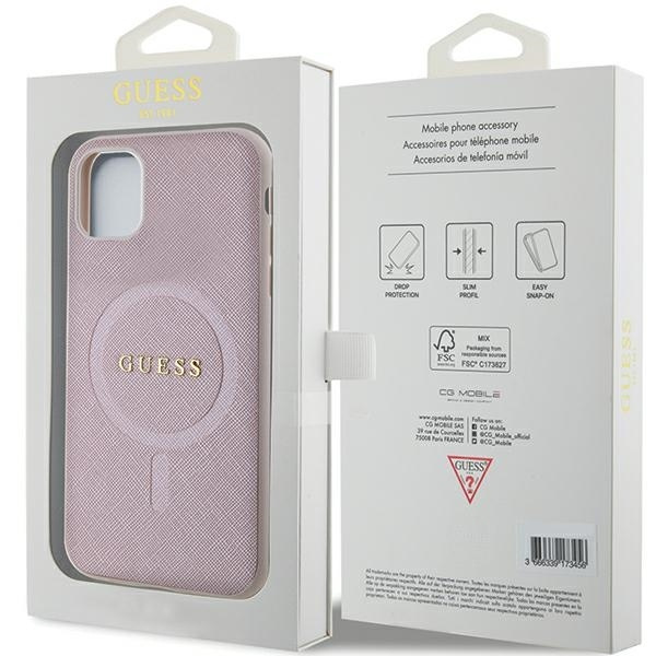 GUESS GUHMN61PSAHMCP IPHONE 11 / XR 6.1 "PINK / PINK HARDCASE SAFFIANO MAGSAFE