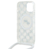Karl Lagerfeld KLHMP15SHCKCKLCT iPhone 15 / 14 / 13 6.1" transparent hardcase IML Crossbody Monogram Karl & Choupette Head MagSafe