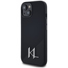 Etui Karl Lagerfeld Silicone Shadow       Metal Initial MagSafe do iPhone 15 czarny