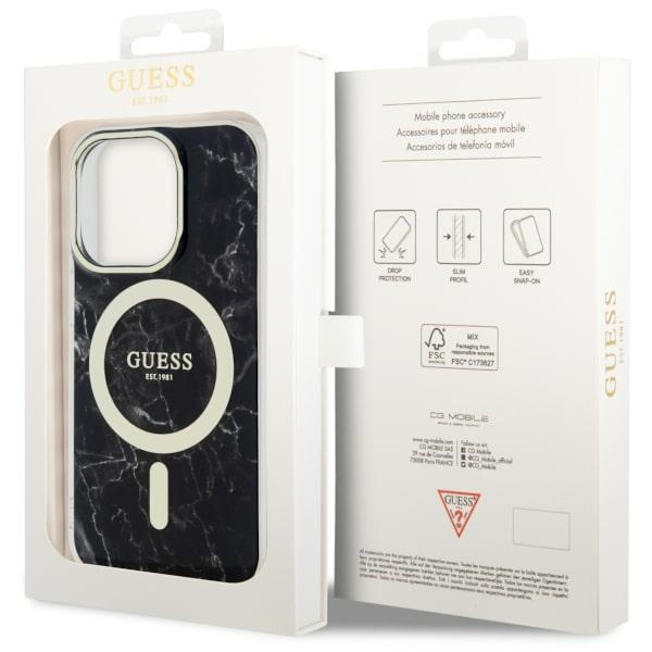 Guess GUHMP14XPCUMAK iPhone 14 Pro Max6.7" czarny/black hardcase Marble MagSafe