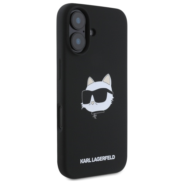 Karl Lagerfeld KLHMP16SSCHPPLK iPhone 16 czarny/black HC MagSafe Sil Choupette Head Print