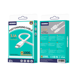 JELLICO kabel B15 Lightning 3.1A 1M Biały